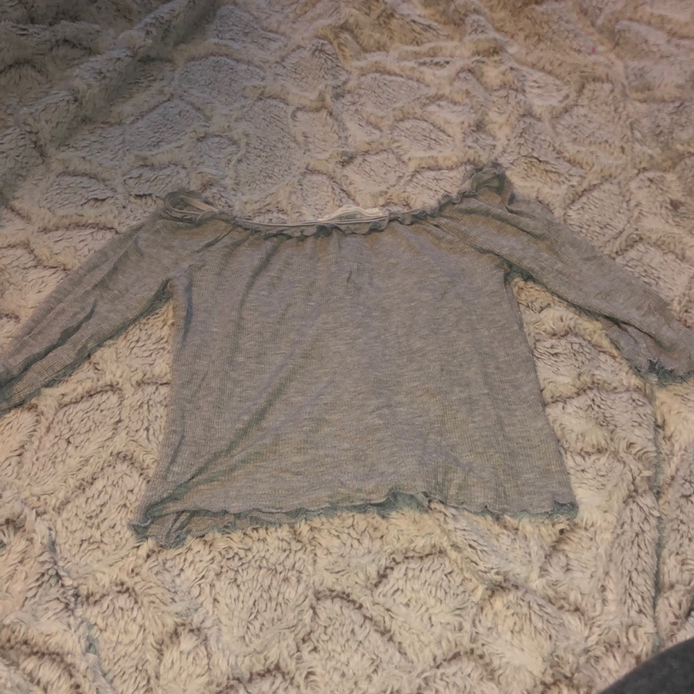 cropped, ribbed, quarter sleeve tee